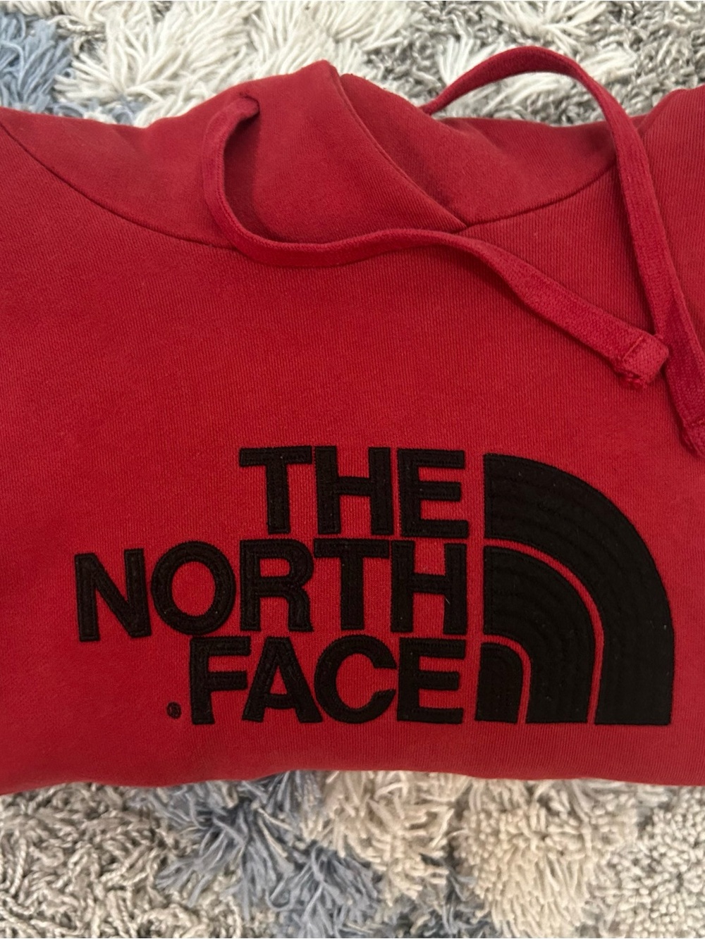 The North Face Men's Red Hooded Burgundy Sweatshirt